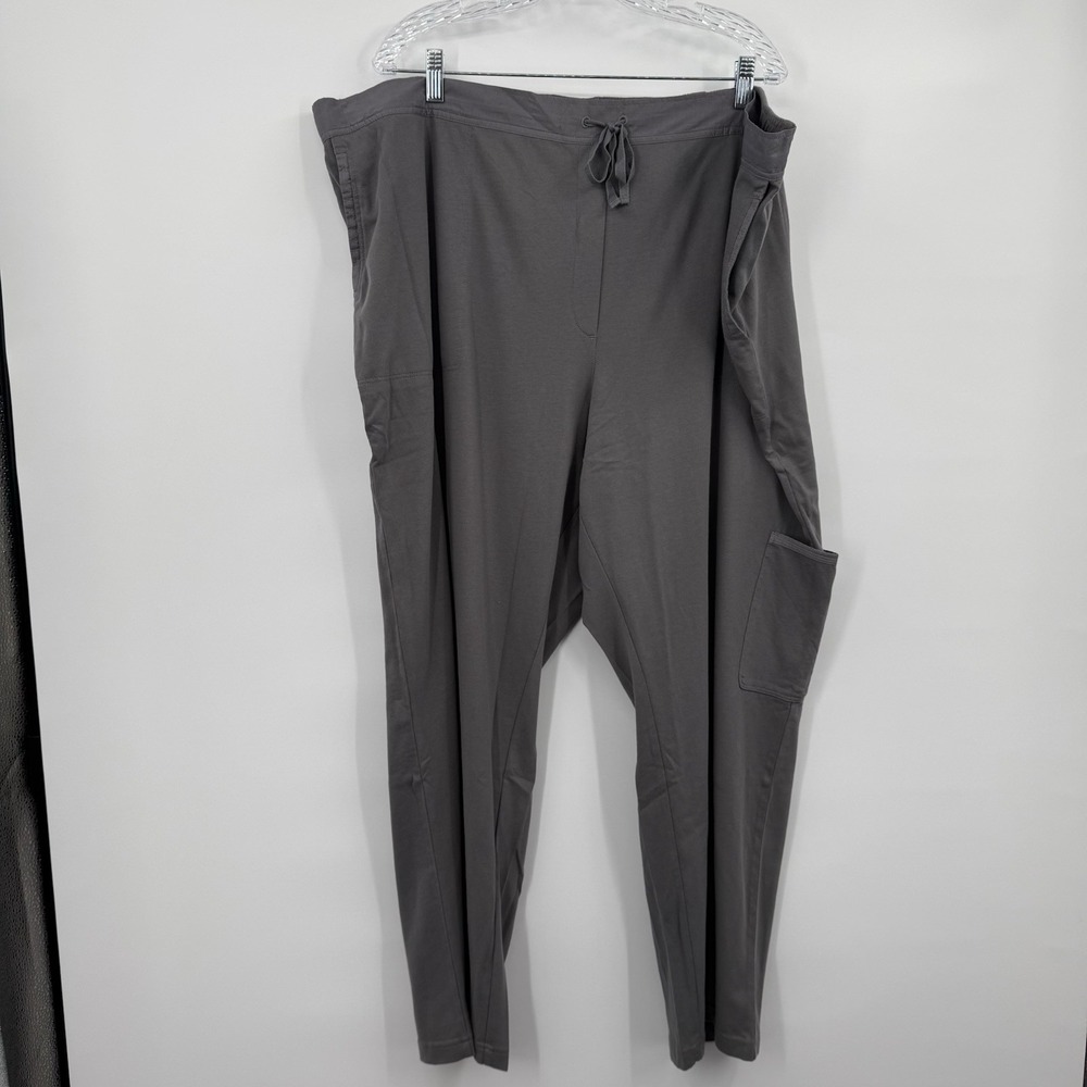 J Jill Pants Womens 4x Grey Pull On Casual Slate Stretch Drawstring Pockets